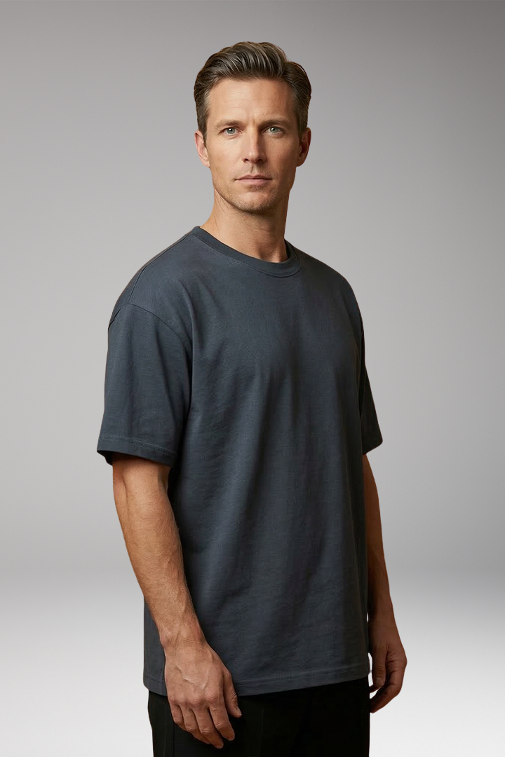 Men's T-Shirt with Round Neck and Short Sleeves