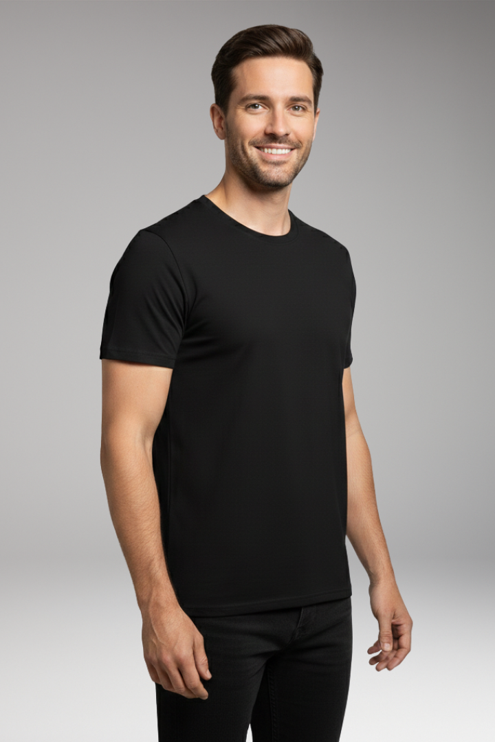 Men's T-Shirt with Round Neck and Short Sleeves