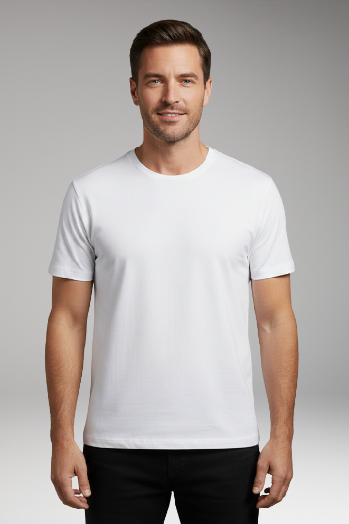 Men's T-Shirt with Round Neck and Short Sleeves