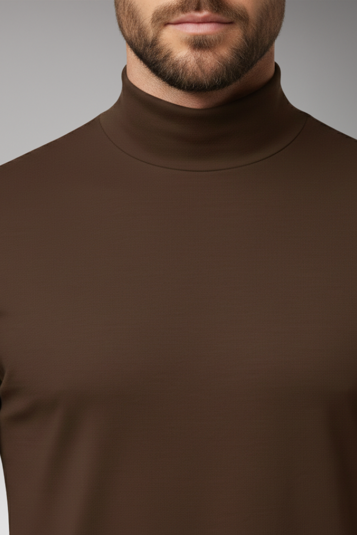 Men’s T-Shirt with Turtleneck and Short Sleeves