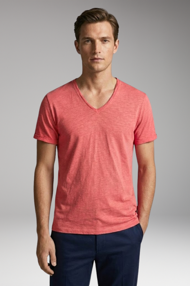 Men's V-Neck T-Shirt with Classic Fit