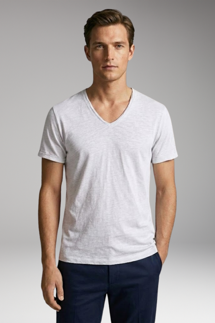 Men's V-Neck T-Shirt with Classic Fit