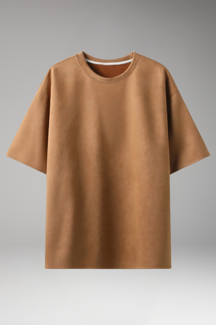 Men's T-Shirt with Short Sleeves and Plain Surface