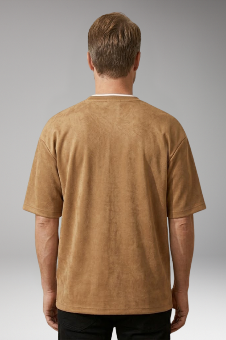 Men's T-Shirt with Short Sleeves and Plain Surface