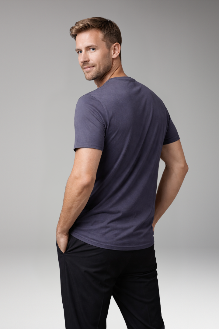 Men's T-Shirt with Short Sleeves and Round Neck