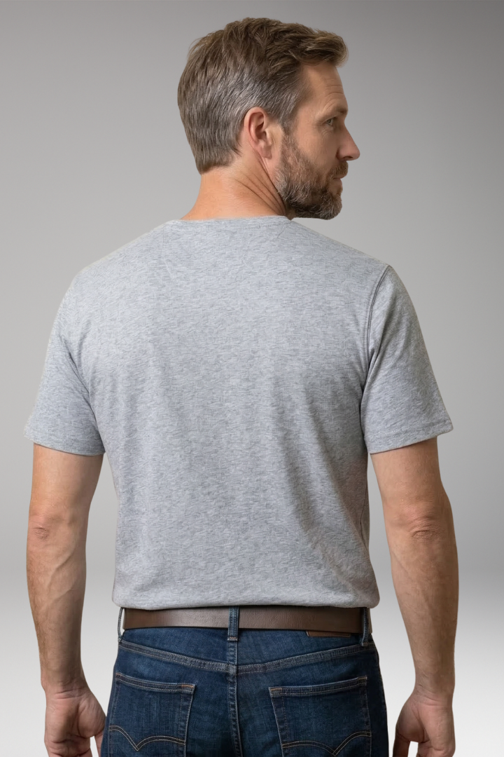 Men’s T‑Shirt with Regular Fit and Modern Neckline