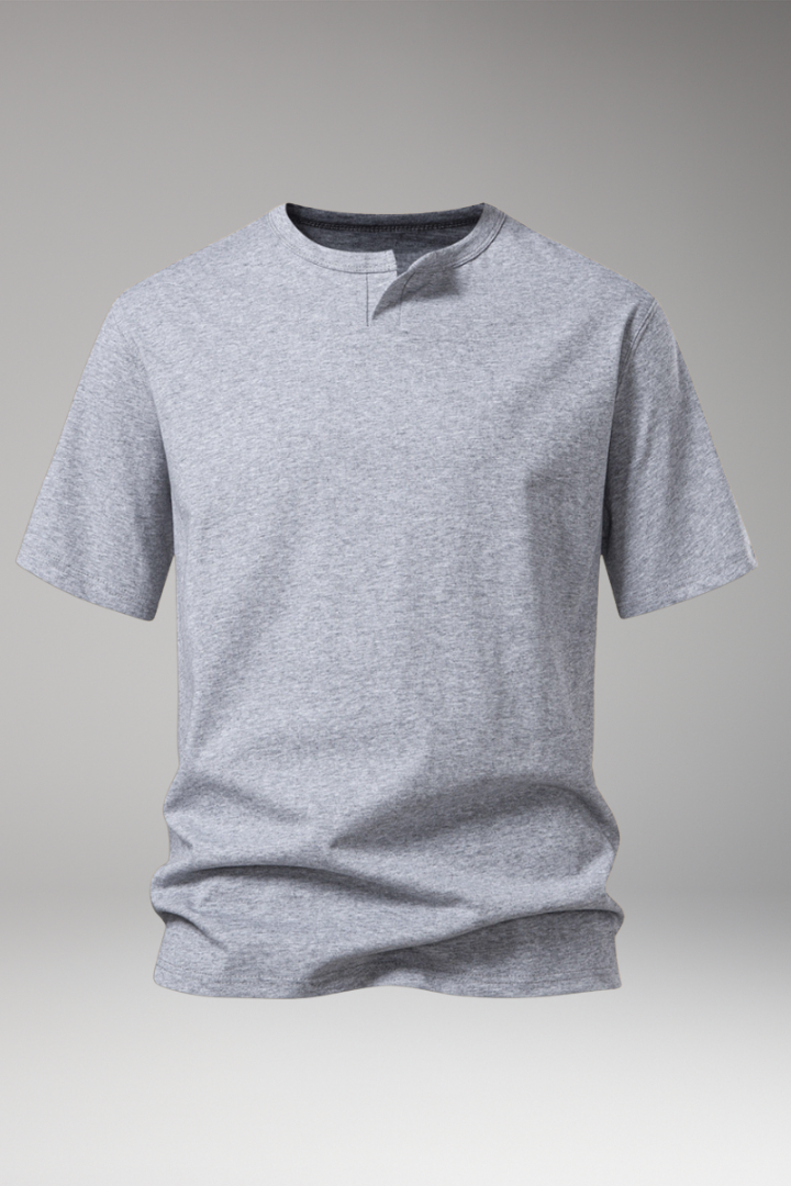 Men’s T‑Shirt with Regular Fit and Modern Neckline