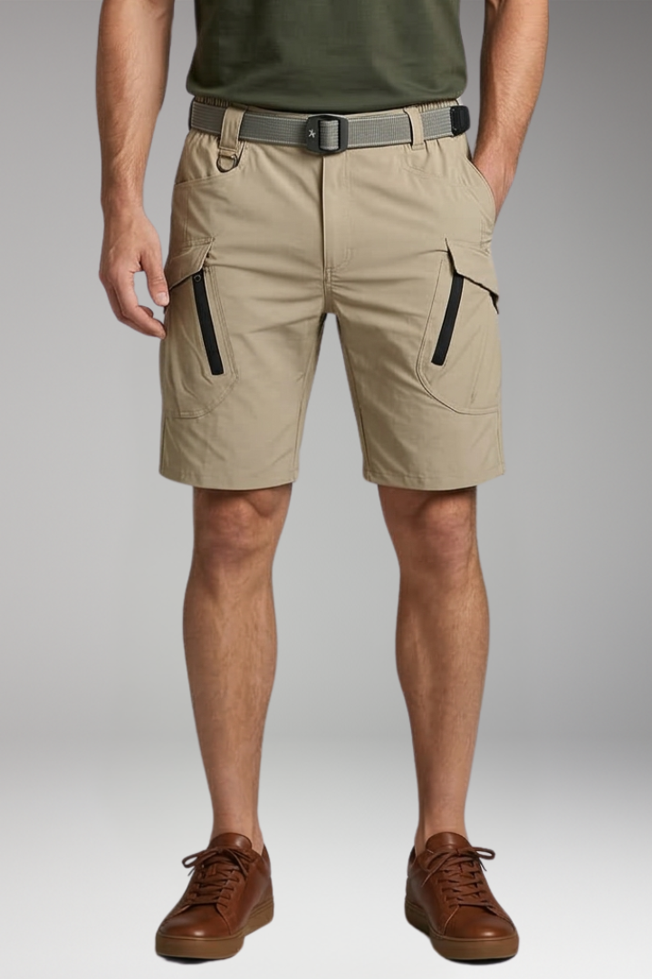 Men's Tactical Shorts with Cargo Pockets and Belt Loops