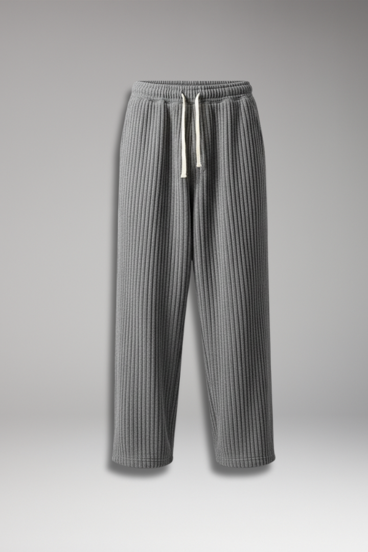 Men’s Textured Sweatpants with a Relaxed Fit and Streetwear Style