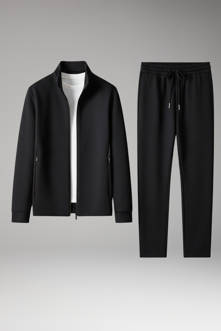Men’s Tracksuit with Zip Jacket and Straight Trousers