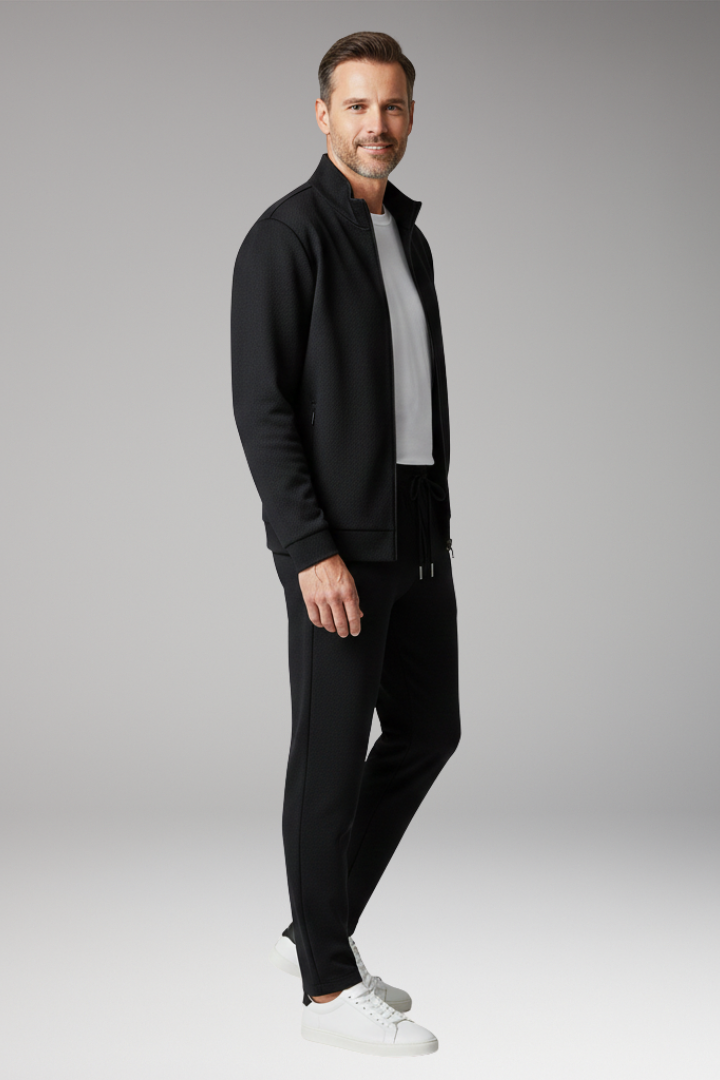 Men’s Tracksuit with Zip Jacket and Straight Trousers