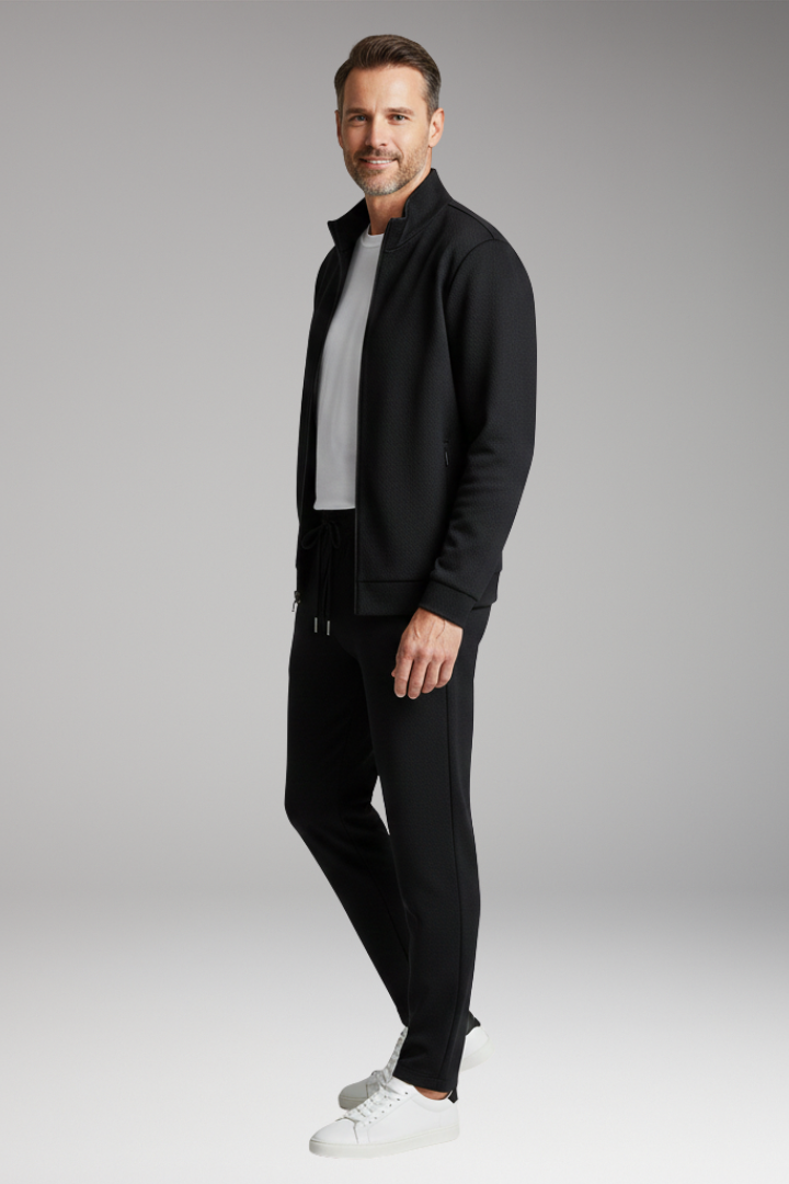 Men’s Tracksuit with Zip Jacket and Straight Trousers