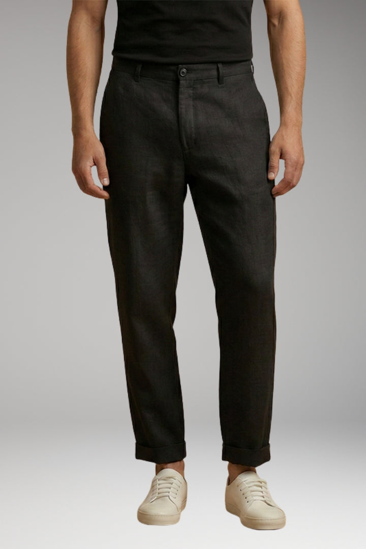 Men’s Trousers with Button Fastening and Cuffed Hems