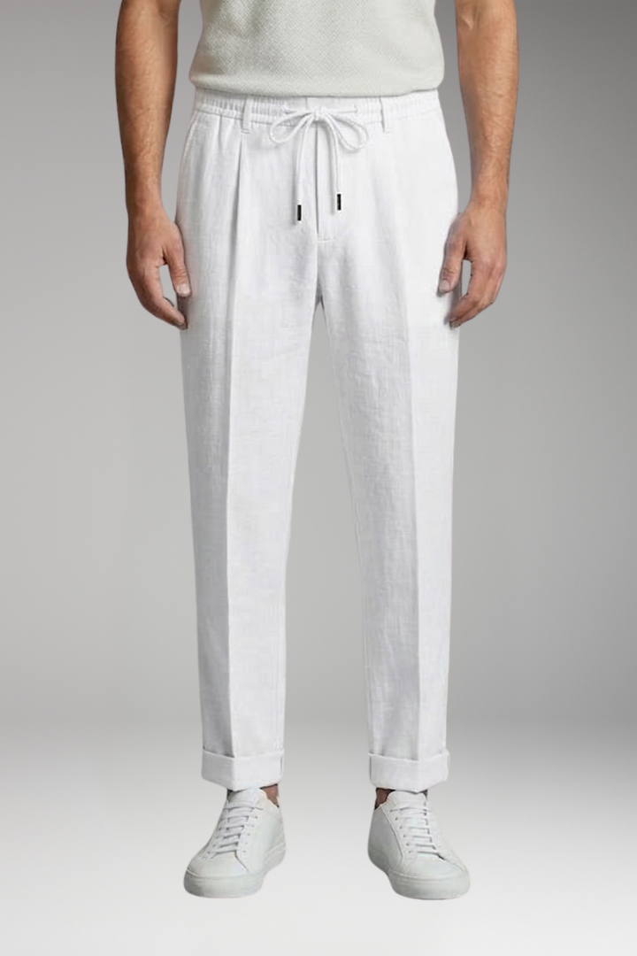 Men's Trousers with Drawstring Waist and Pockets