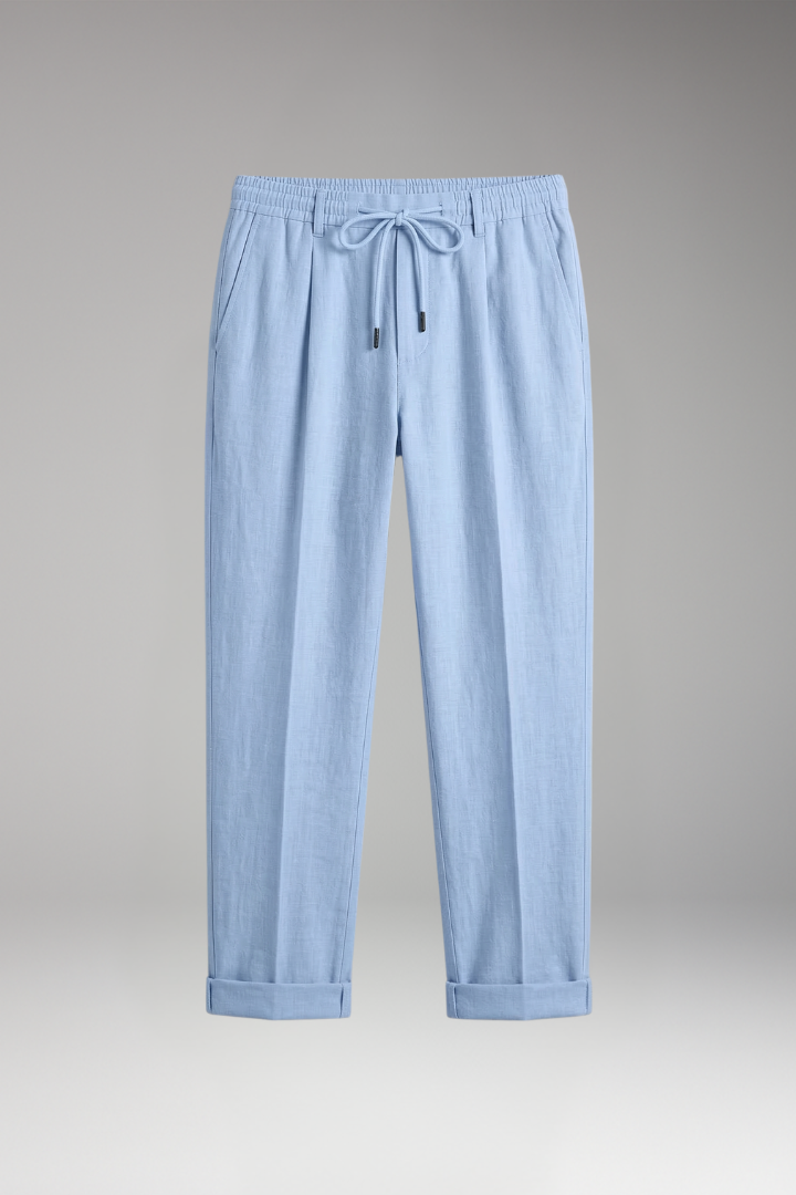 Men's Trousers with Drawstring Waist and Pockets