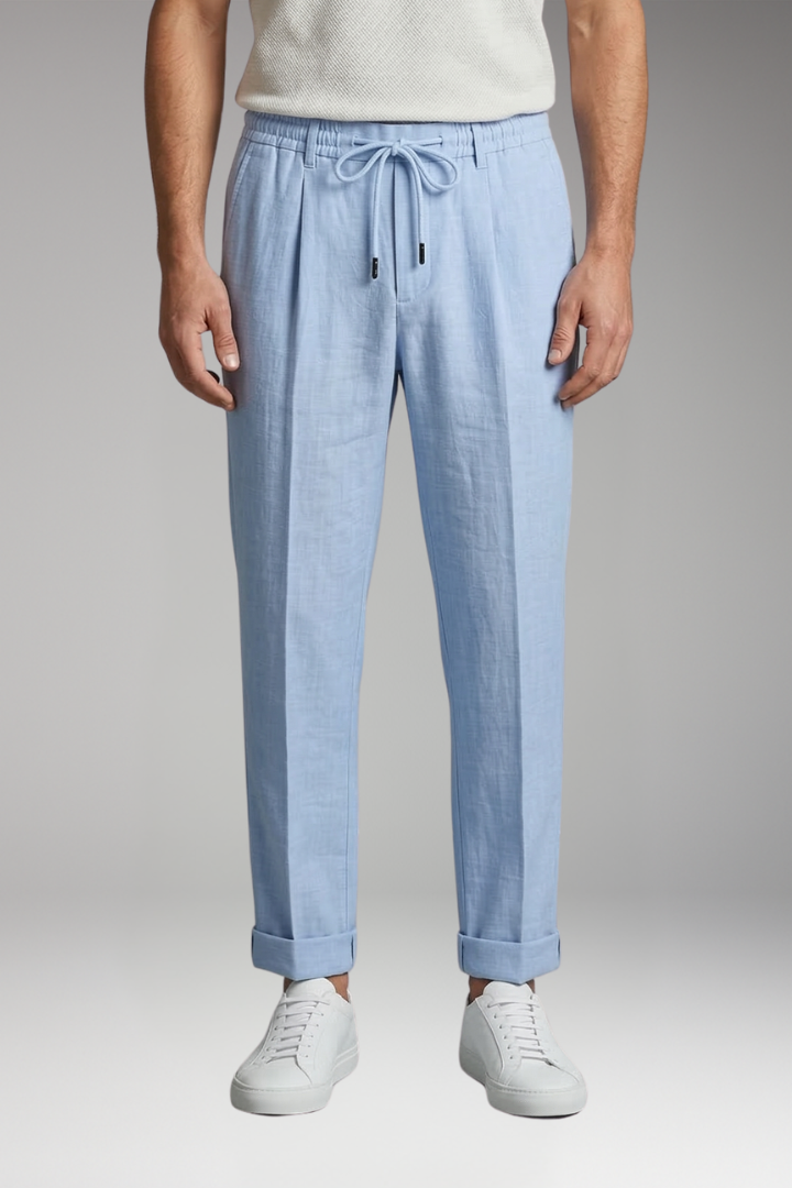 Men's Trousers with Drawstring Waist and Pockets