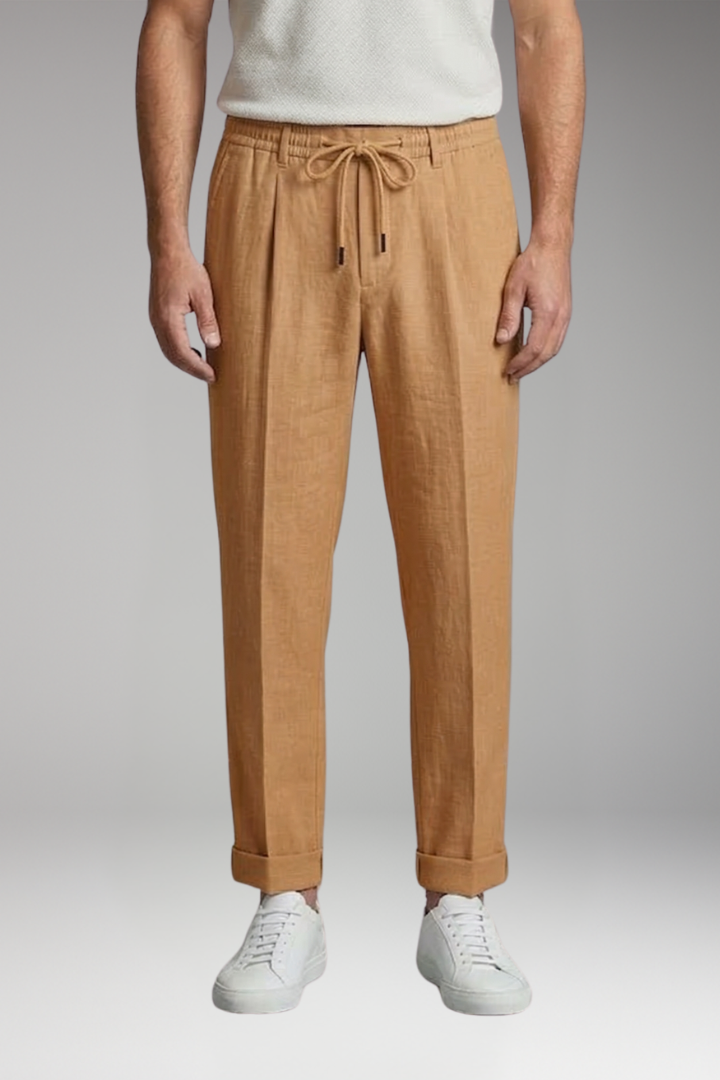 Men's Trousers with Drawstring Waist and Pockets