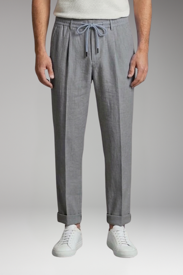 Men's Trousers with Drawstring Waist and Pockets