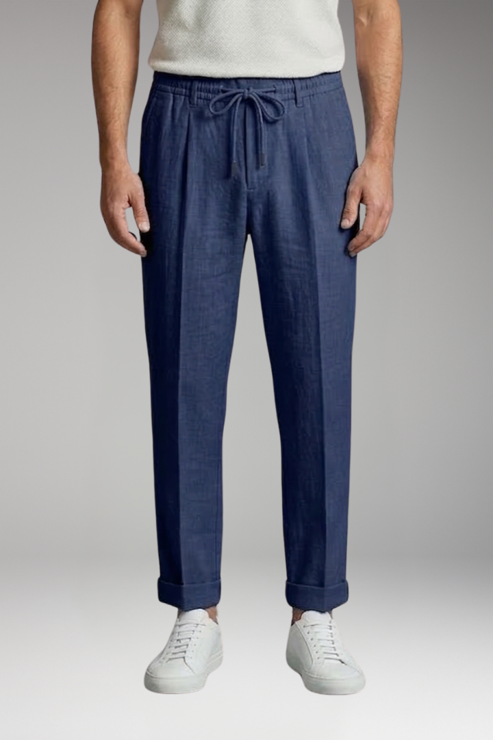 Men's Trousers with Drawstring Waist and Pockets