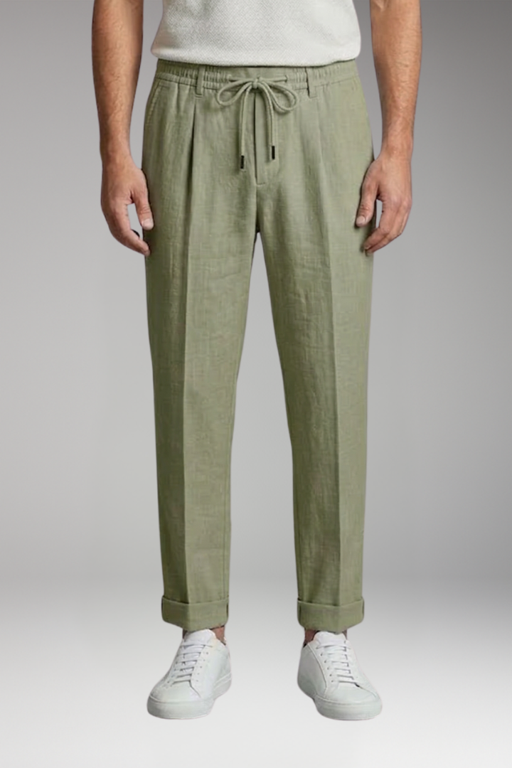 Men's Trousers with Drawstring Waist and Pockets