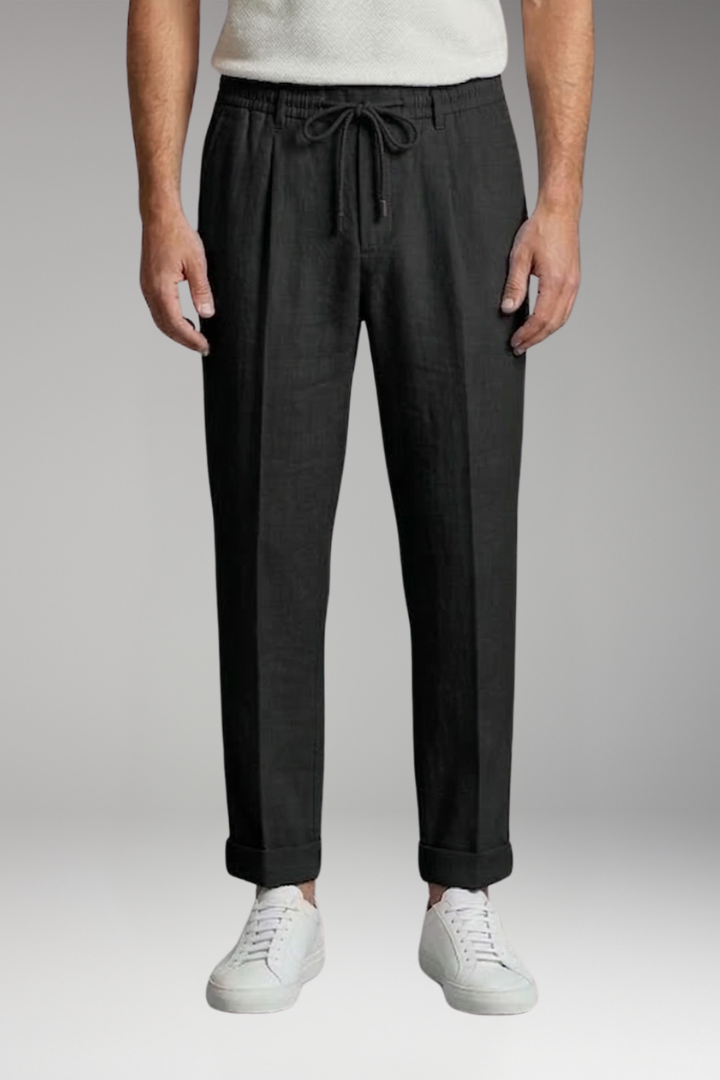 Men's Trousers with Drawstring Waist and Pockets