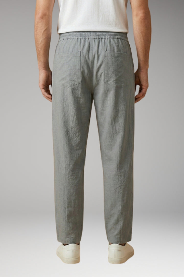 Men’s Trousers with Drawstring Waistband and Cuffed Hems