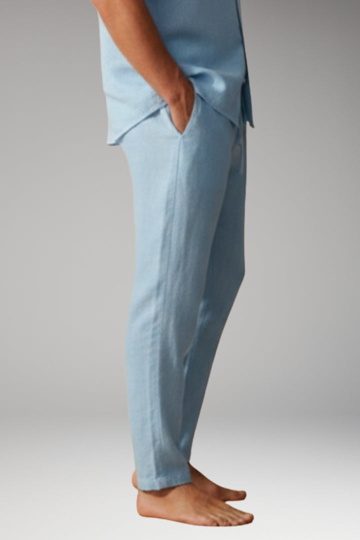 Men's Trousers with Drawstring Waistband and Side Pockets