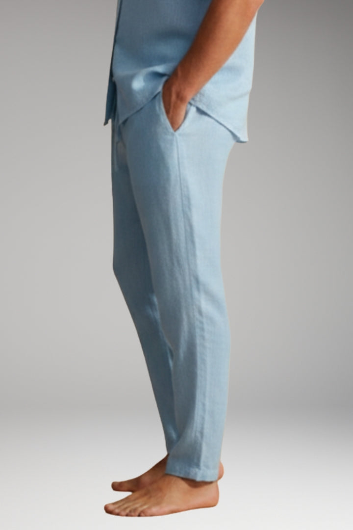 Men's Trousers with Drawstring Waistband and Side Pockets