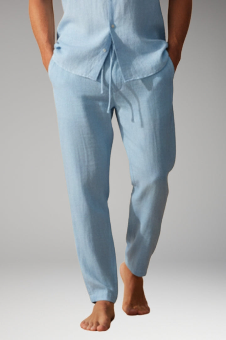 Men's Trousers with Drawstring Waistband and Side Pockets
