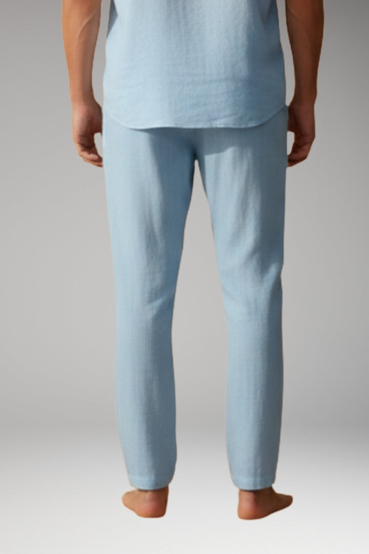 Men's Trousers with Drawstring Waistband and Side Pockets