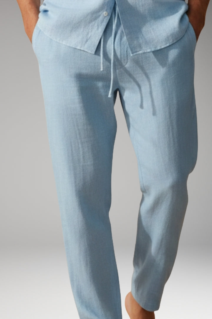Men's Trousers with Drawstring Waistband and Side Pockets