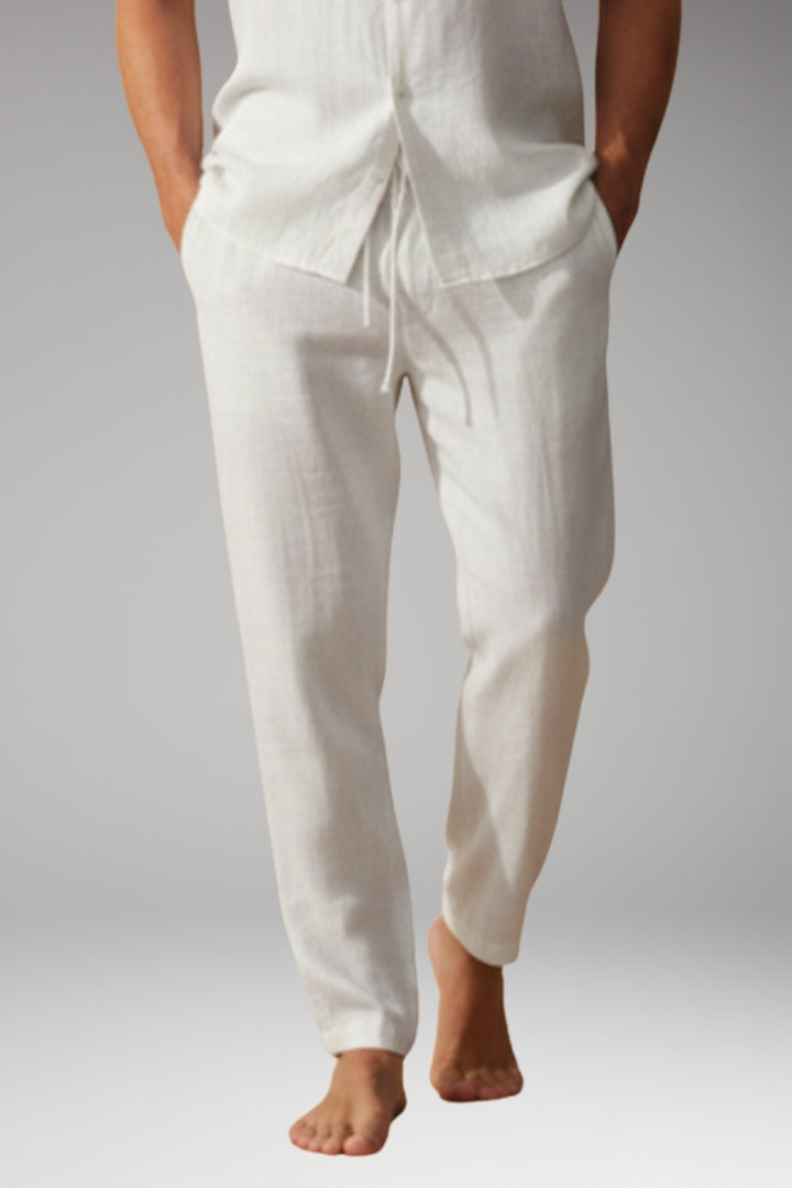 Men's Trousers with Drawstring Waistband and Side Pockets
