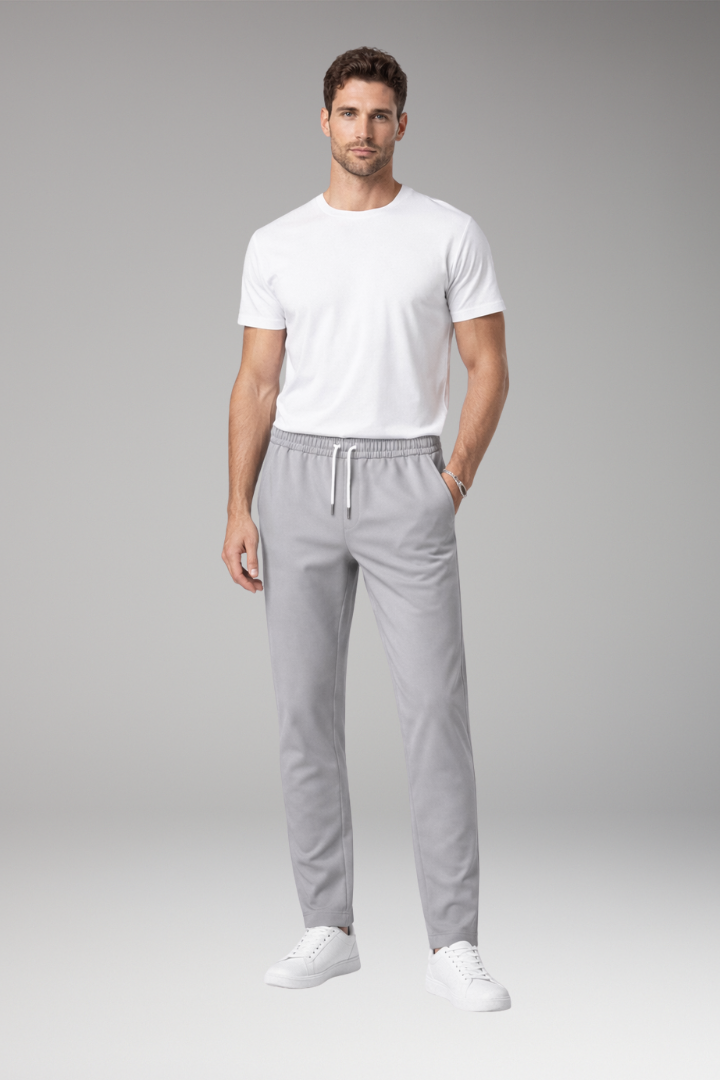 Men’s Trousers with Elastic Waist and Drawstring Closure