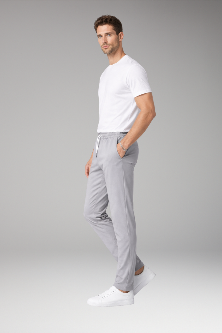 Men’s Trousers with Elastic Waist and Drawstring Closure
