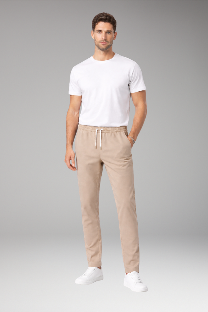 Men’s Trousers with Elastic Waist and Drawstring Closure
