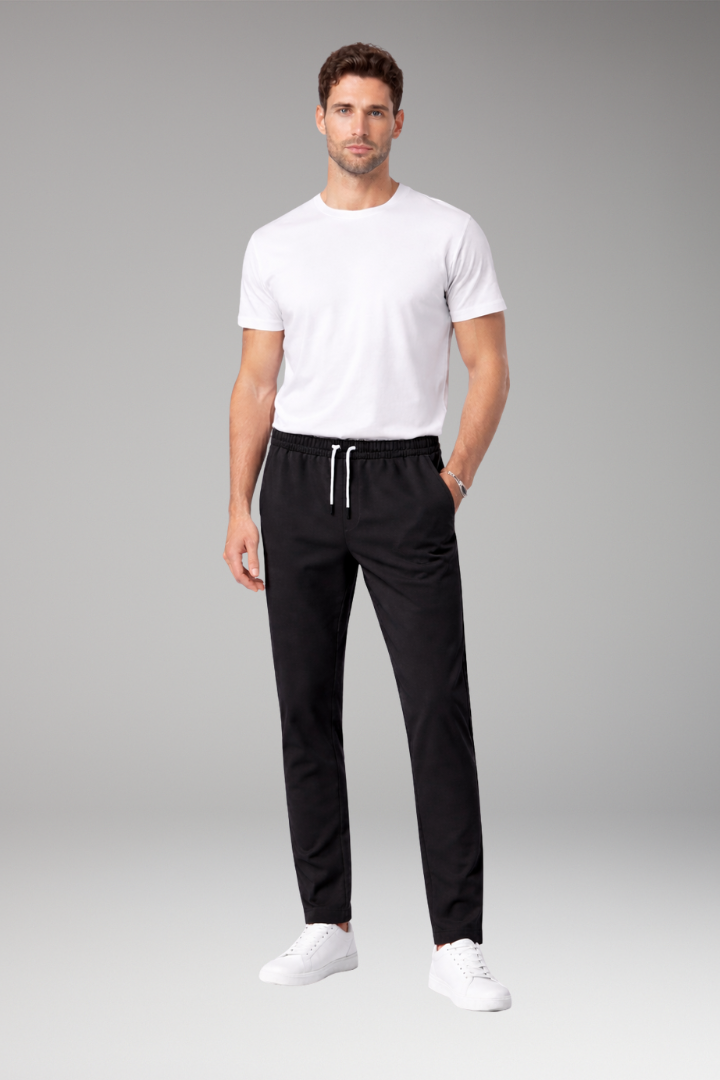 Men’s Trousers with Elastic Waist and Drawstring Closure