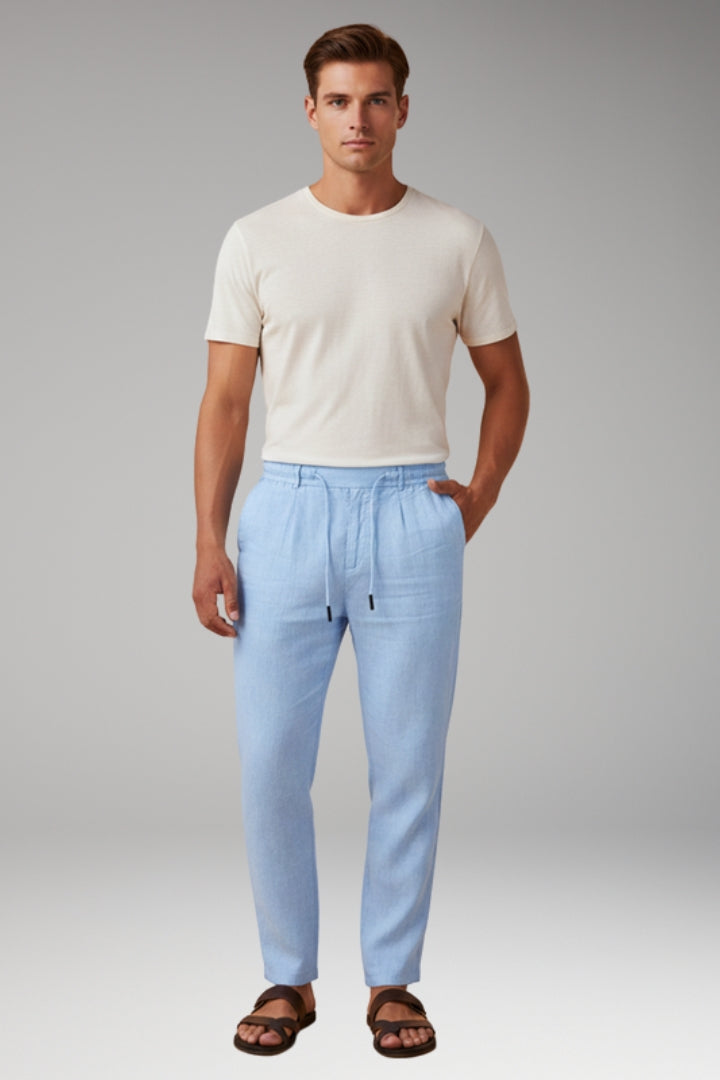 Men’s Trousers with Elasticated Waistband and Side Pockets