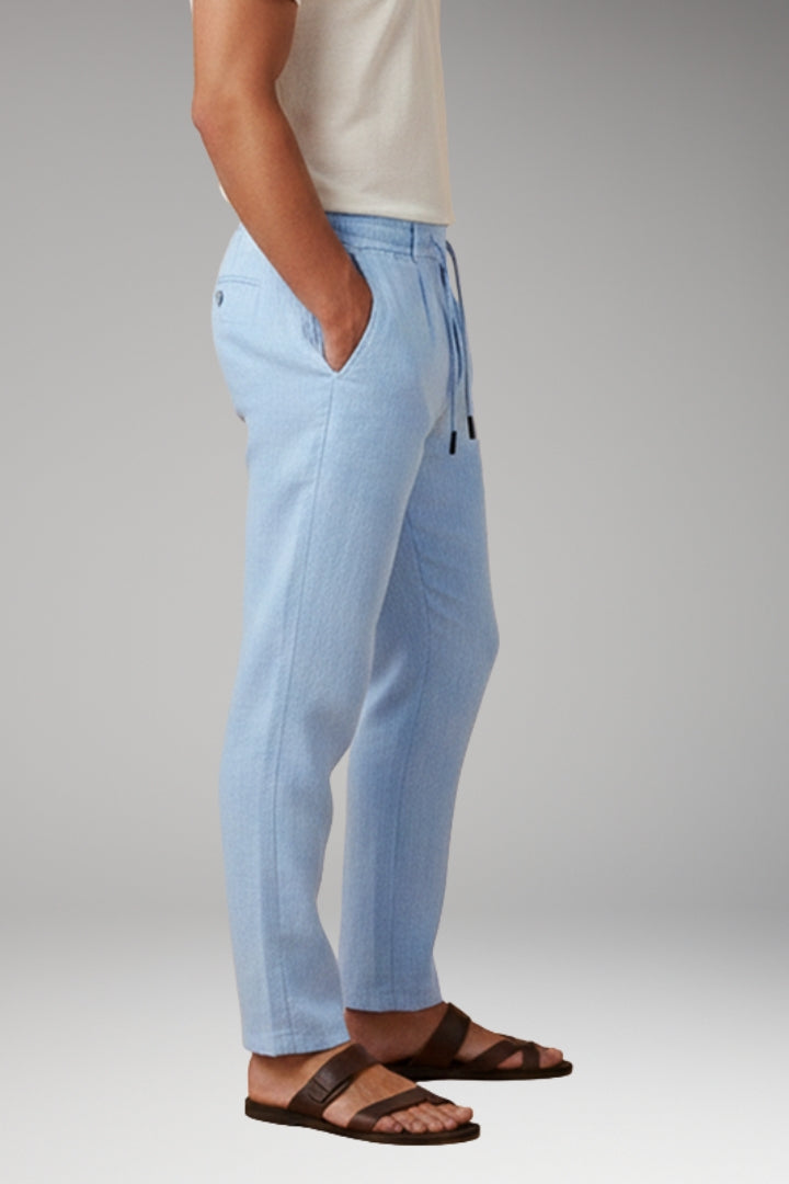 Men’s Trousers with Elasticated Waistband and Side Pockets
