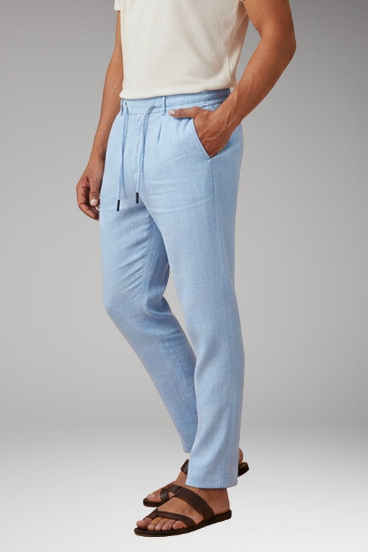 Men’s Trousers with Elasticated Waistband and Side Pockets