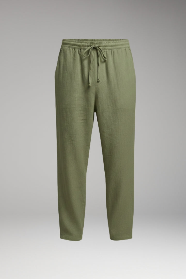 Men’s Trousers with Wide-Leg Design and Drawstring Waistband