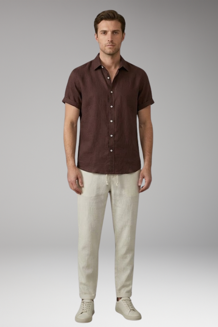 Men’s Two-Piece Set with Shirt and Trousers