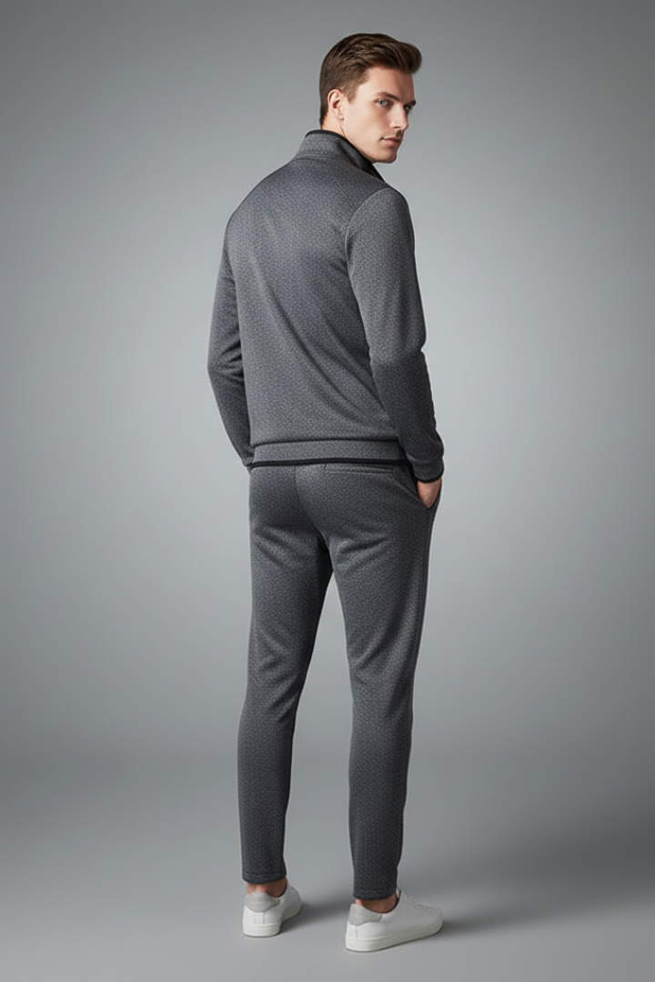 Men’s Two-Piece Tracksuit with Zip Jacket and Drawcord Trousers