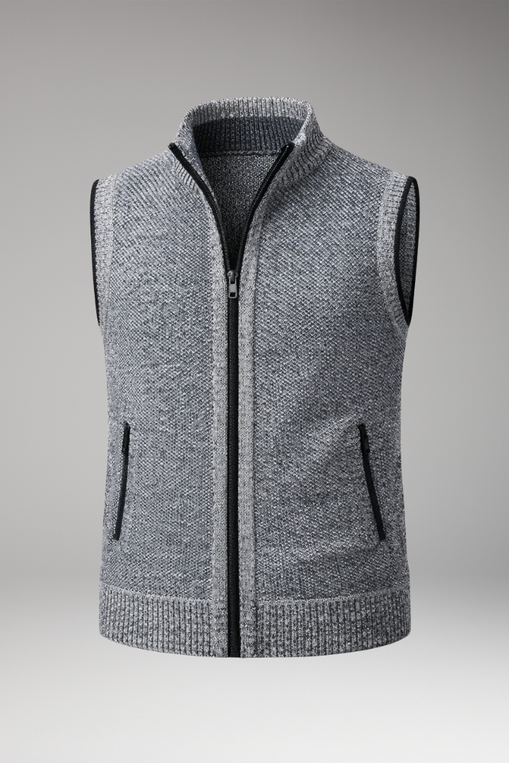 Men’s Vest with Zipper Closure and Side Pockets