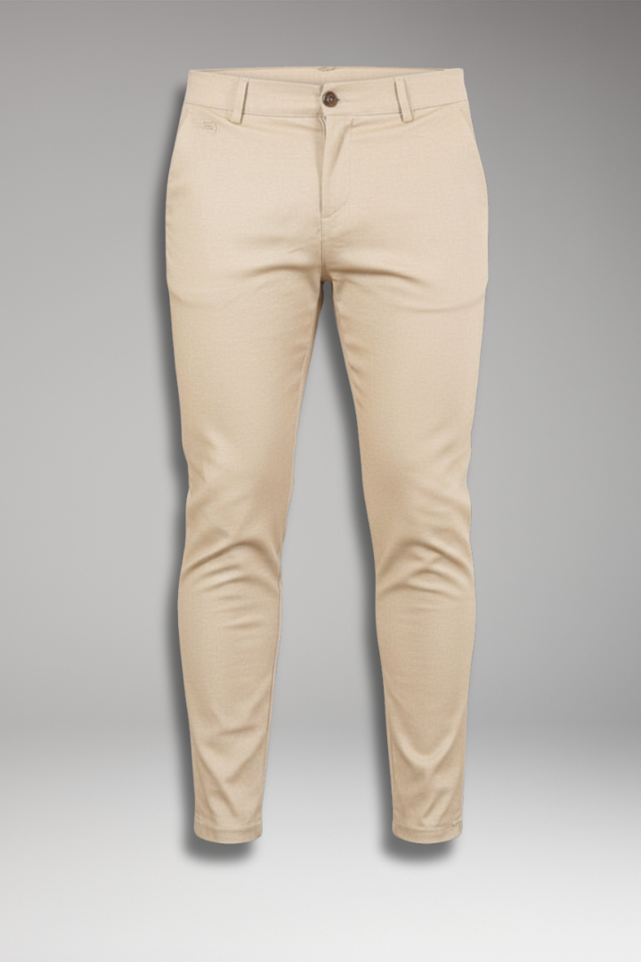 Men’s Chino Trousers with Slim Legs and Button Closure