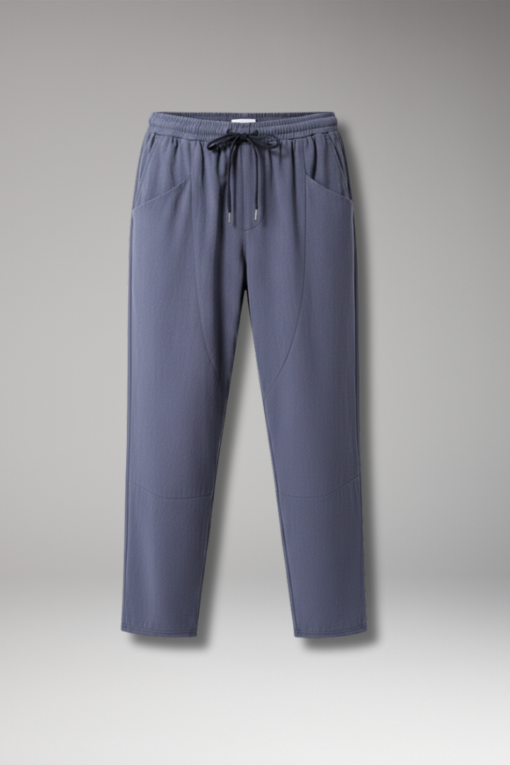 Men’s Cropped Trousers with Elastic Waist and Side Pockets