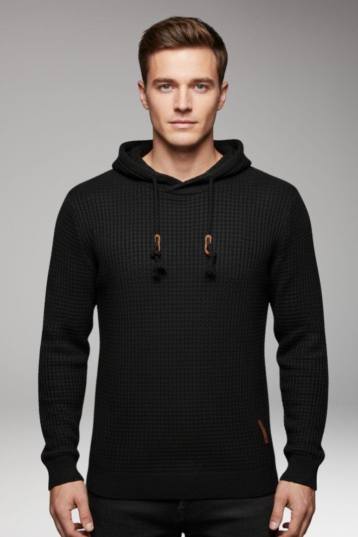 Men's Hoodie with Hooded Neckline and Long Sleeves