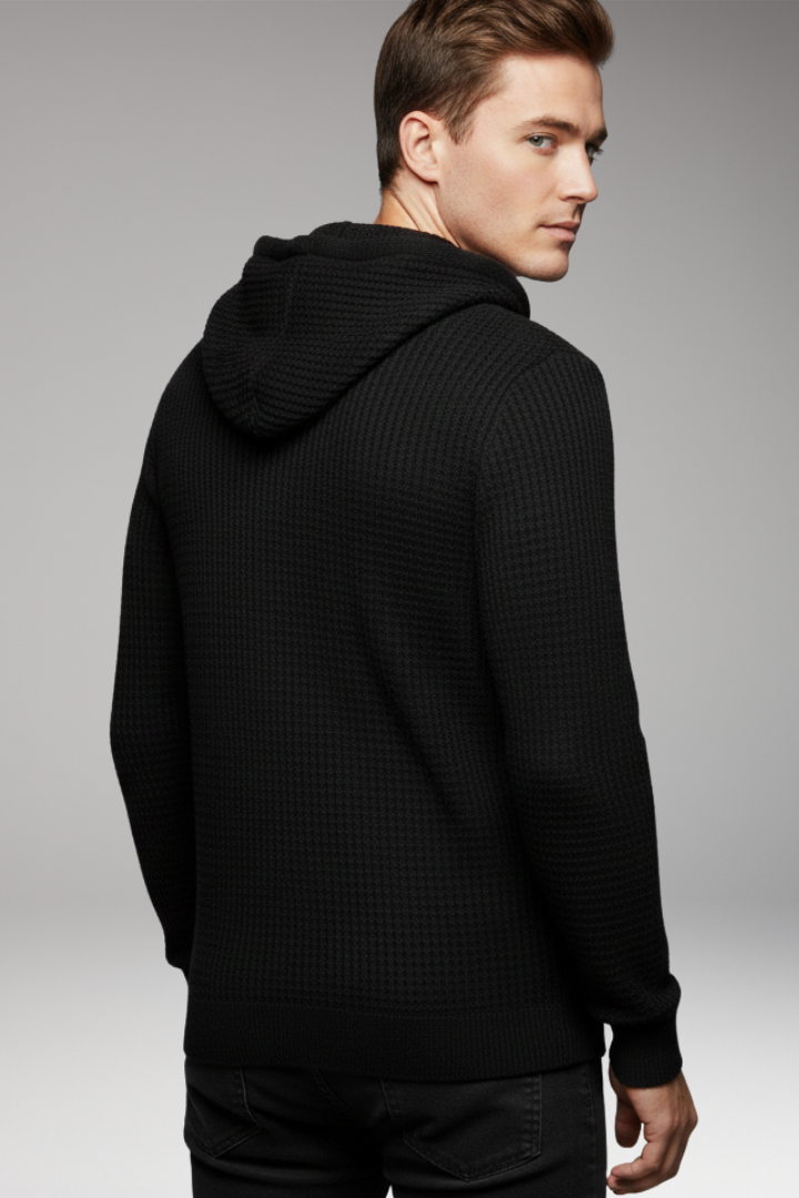 Men's Hoodie with Hooded Neckline and Long Sleeves
