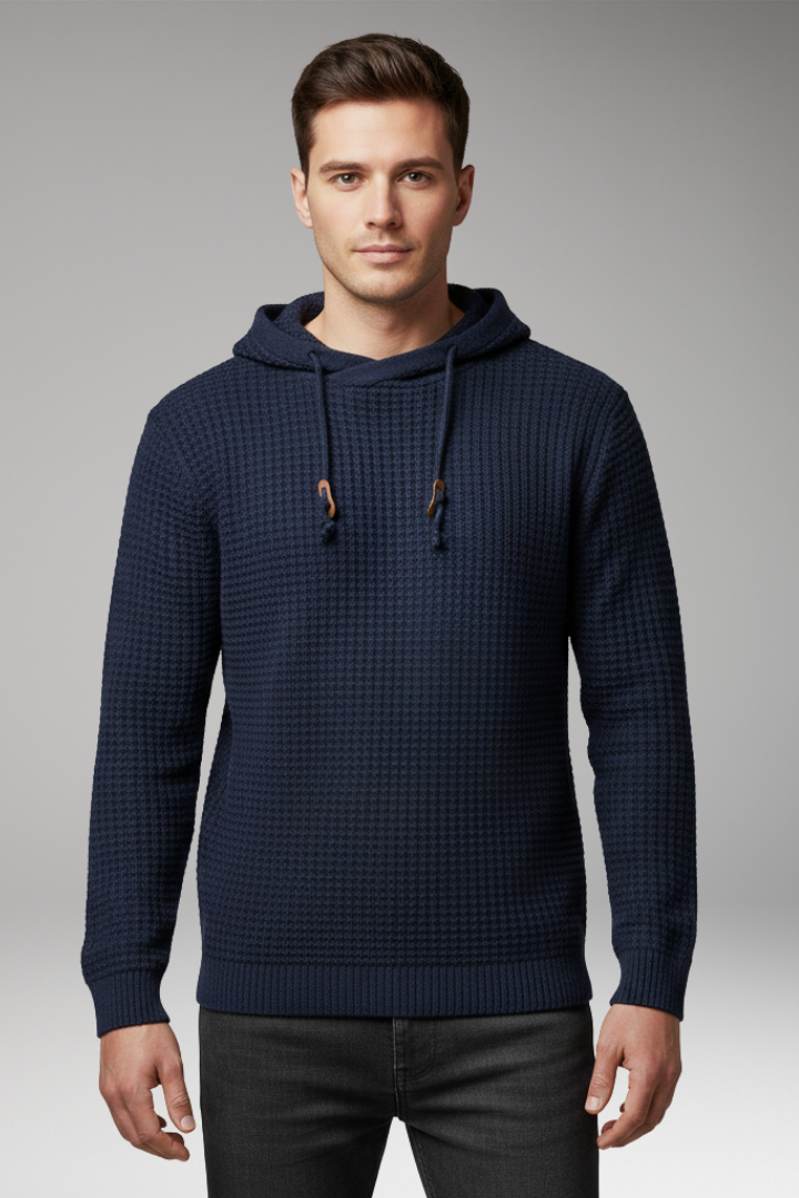 Men's Hoodie with Hooded Neckline and Long Sleeves