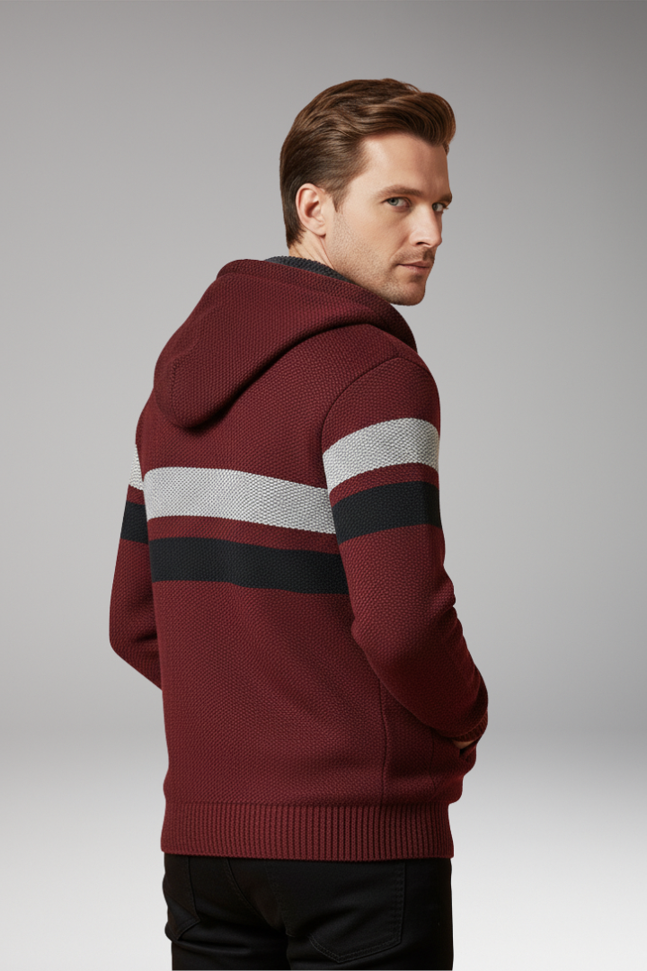Men’s Jacket with Hood and Zip Closure