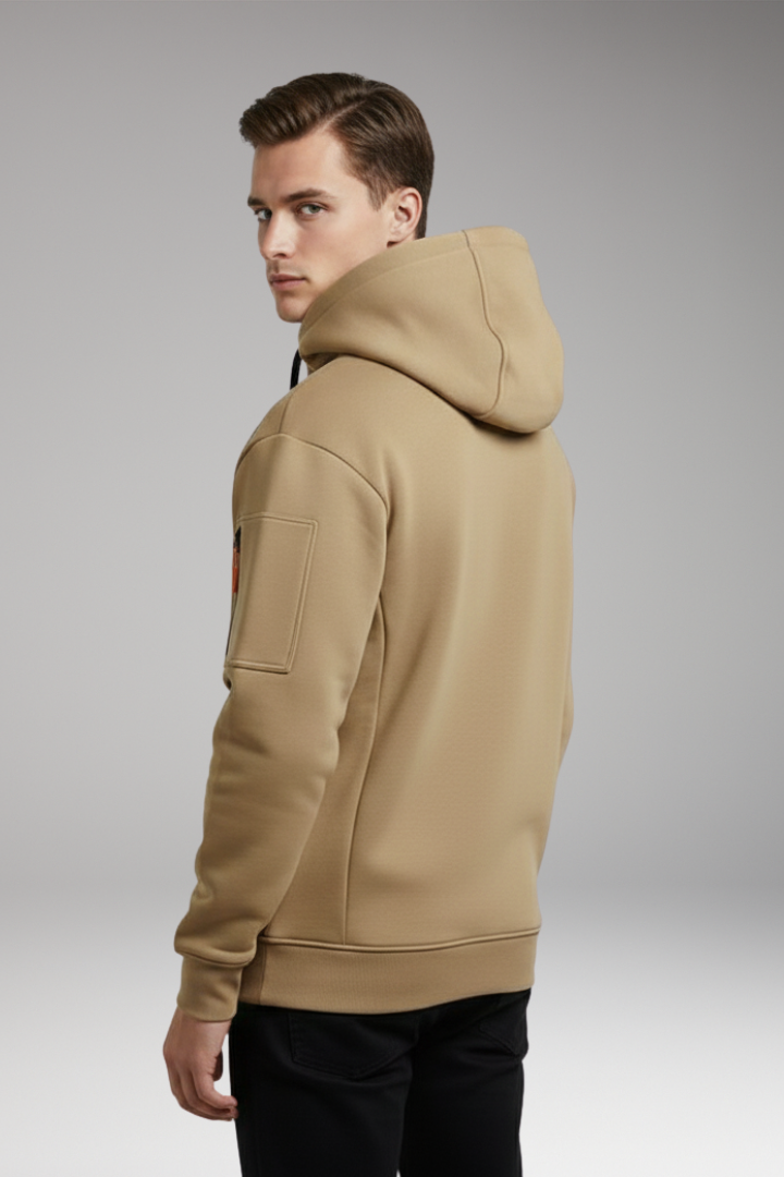 Men’s Sports Hoodie with Multiple Pockets and Drawstring Hood